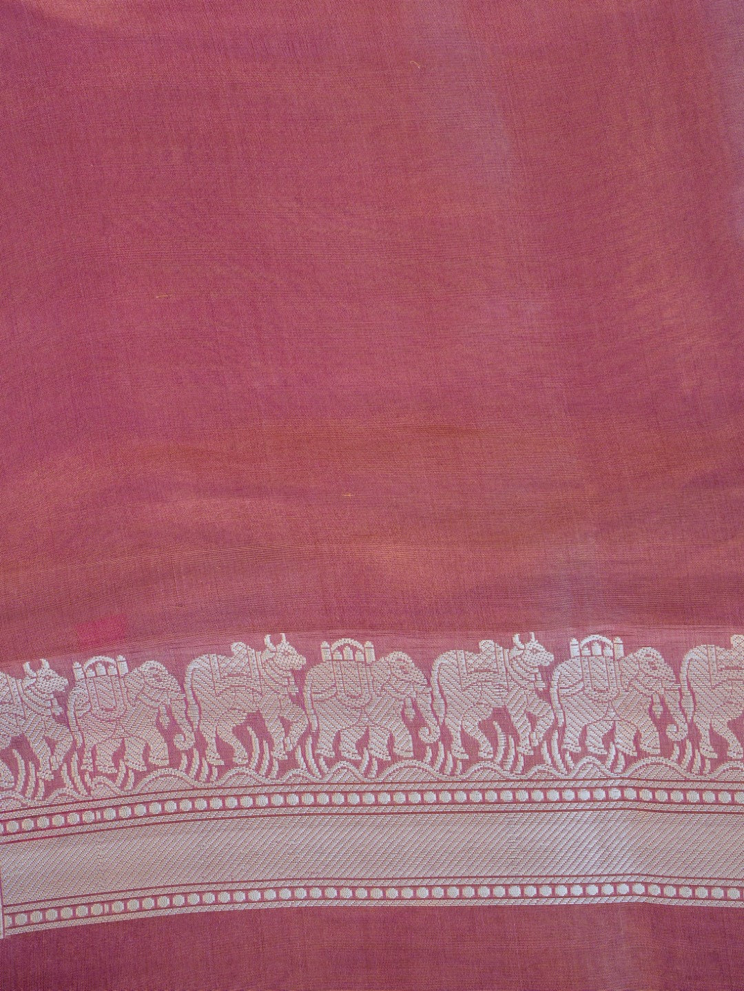Pastel Handwoven Shikargah Pure Tissue Silk Banarasi Saree