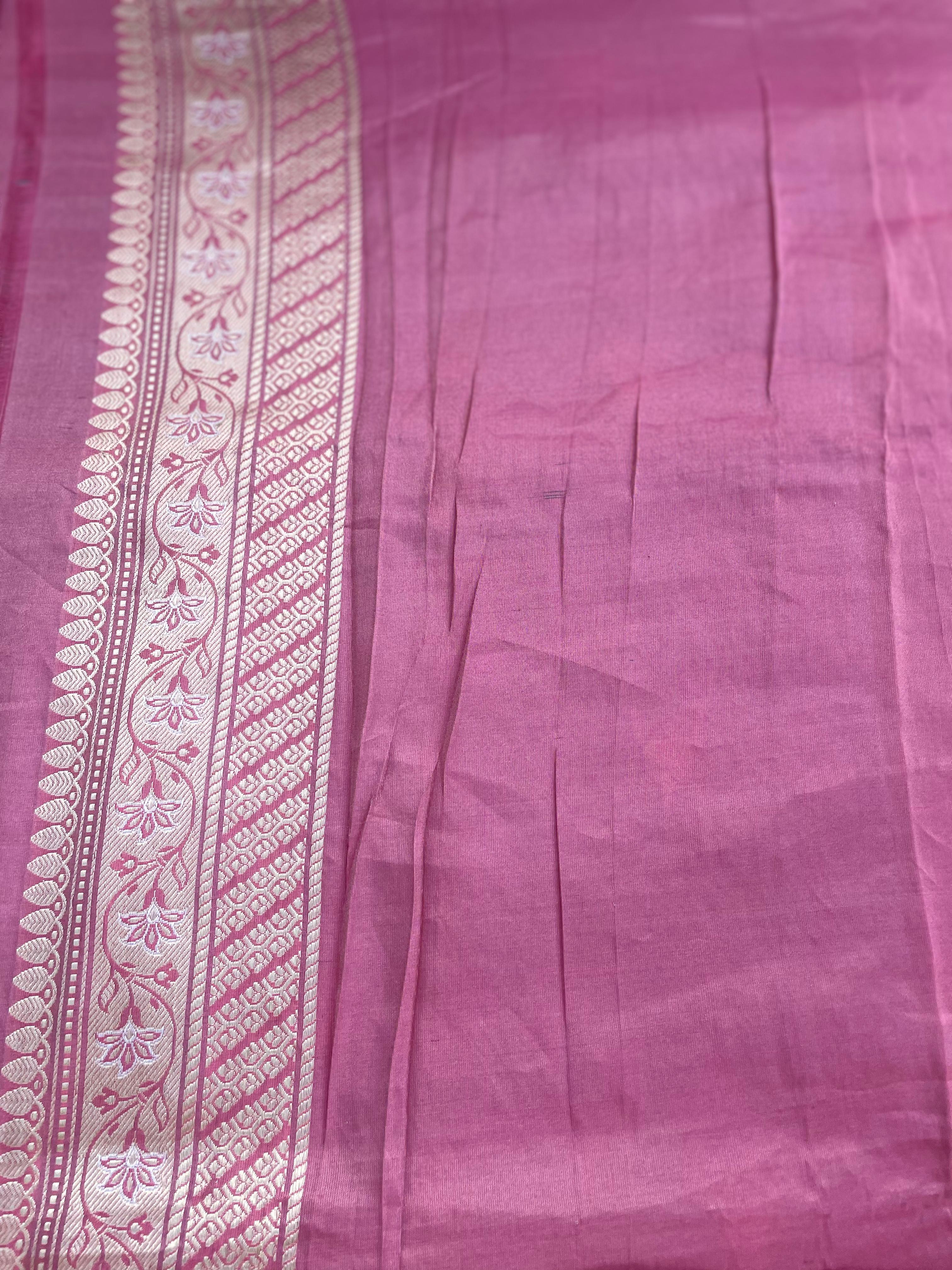 Gray Handloom Banarasi Pure Tissue Silk Kadhua Saree