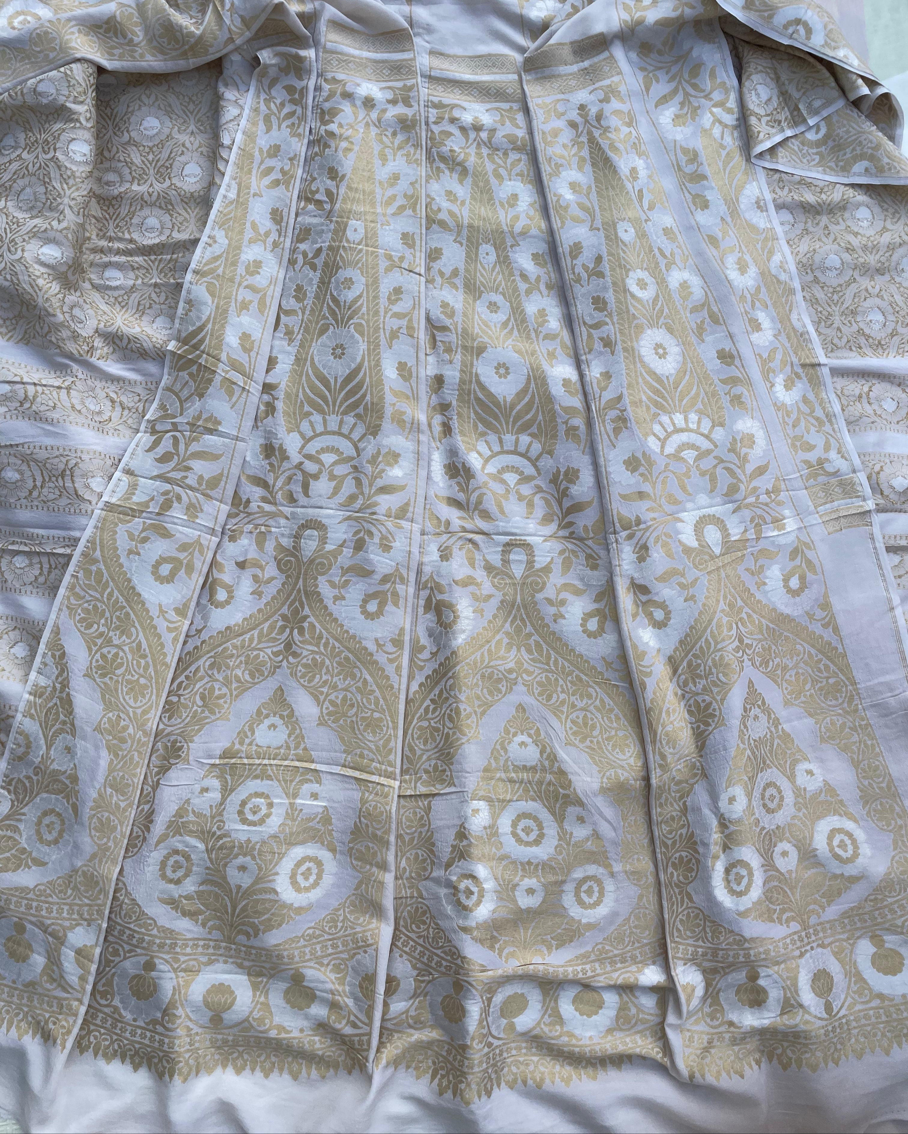 Dyeable Khaddi Georgette Banarasi Lehenga Panels