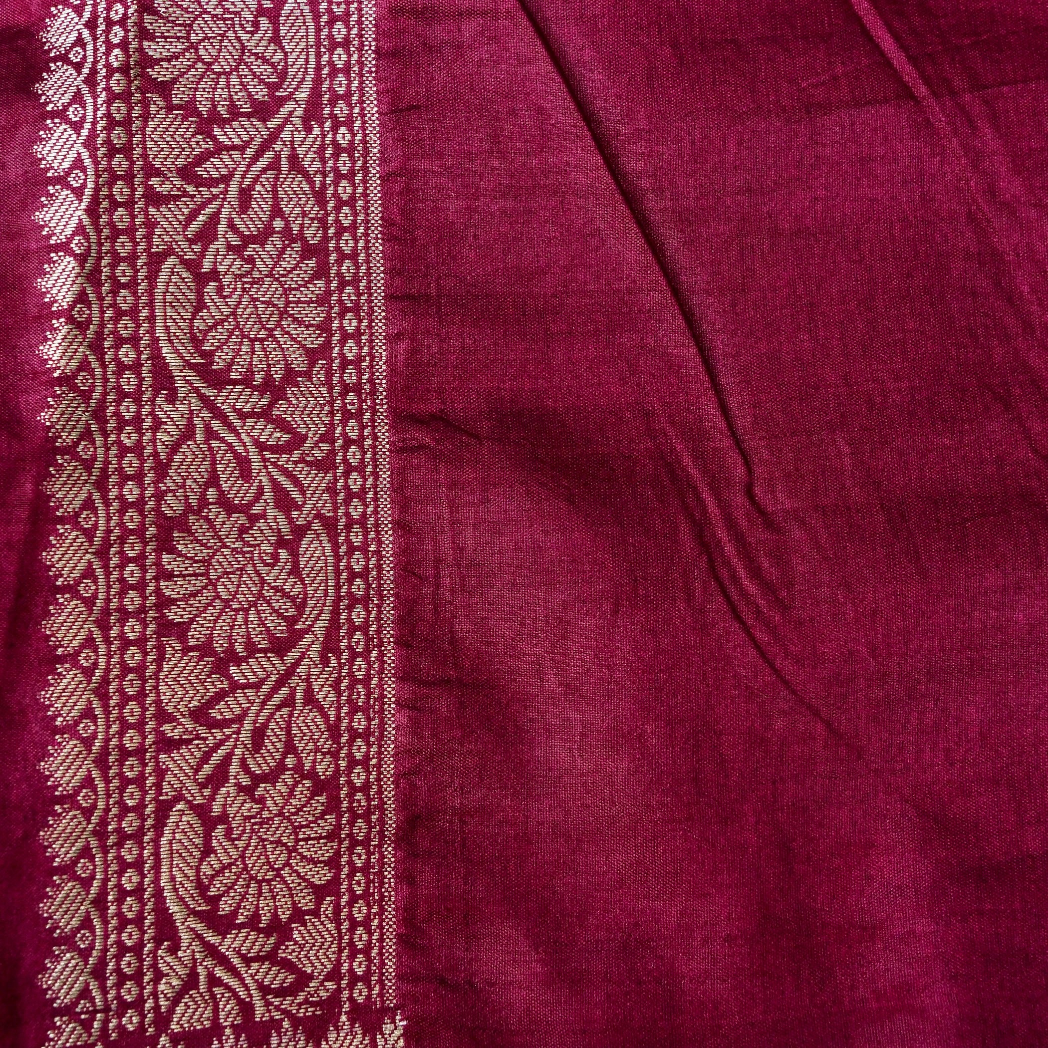 Grey Raw Mango Silk Meena Striped Saree