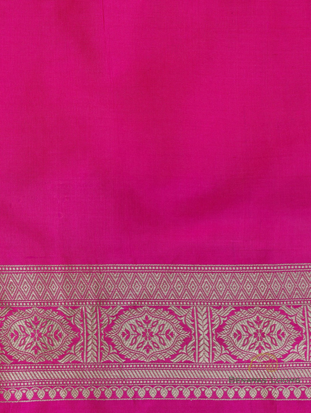 Pink Handwoven Shikargah Pure Silk Banarasi Saree