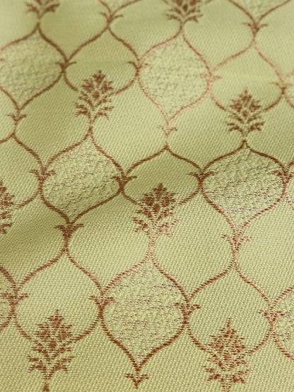 Lime Green Banarasi Fabric