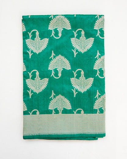 Green Handwoven Butidar Banarasi Pure Silk Dupatta