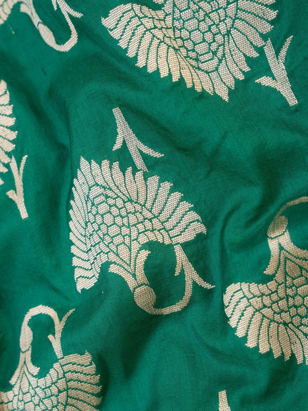 Green Handwoven Butidar Banarasi Pure Silk Dupatta