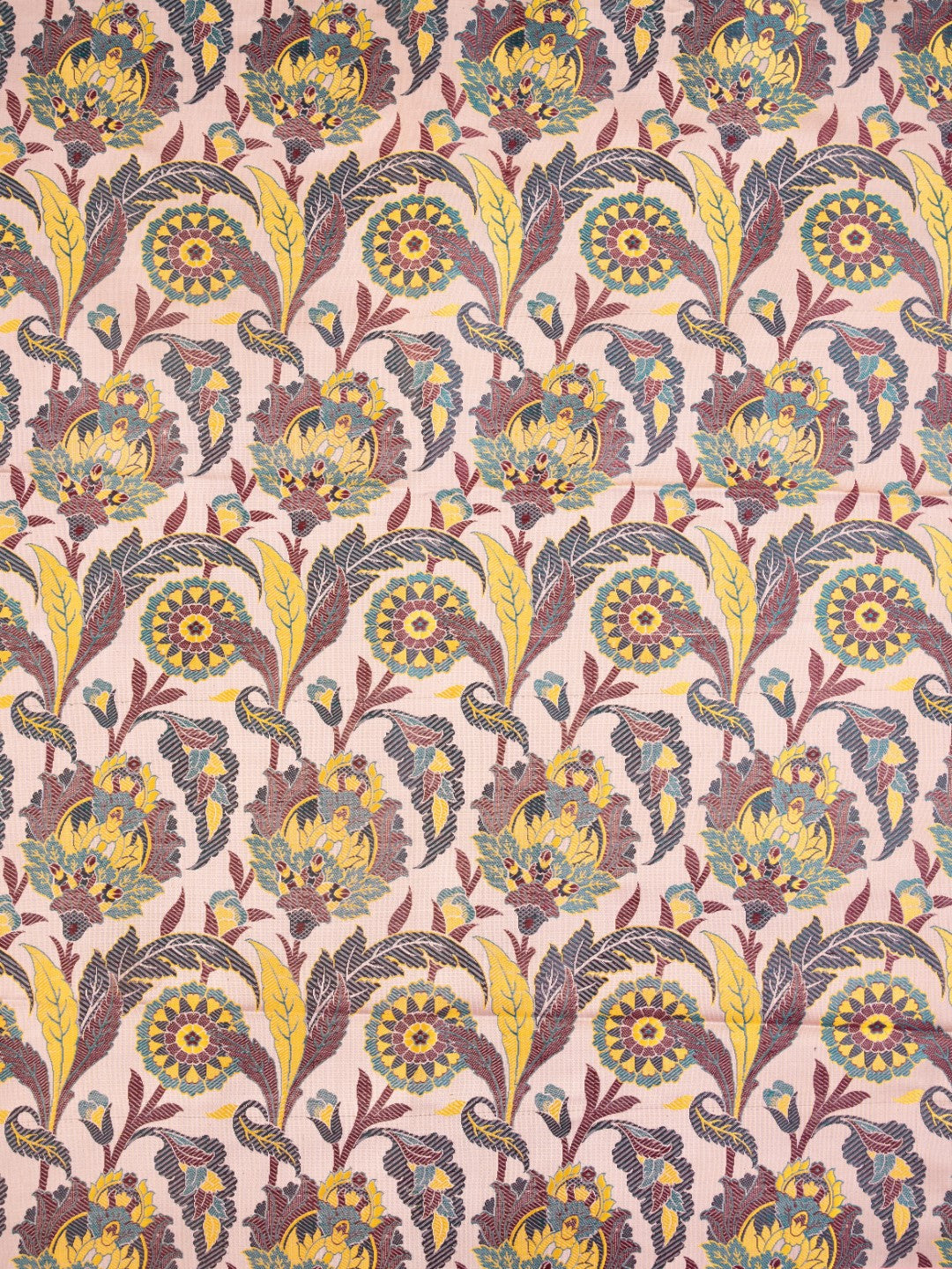 Pink Kinkhwab Handwoven Pure Silk Fabric