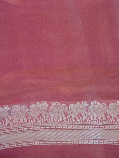 Pastel Handwoven Shikargah Pure Tissue Silk Banarasi Saree