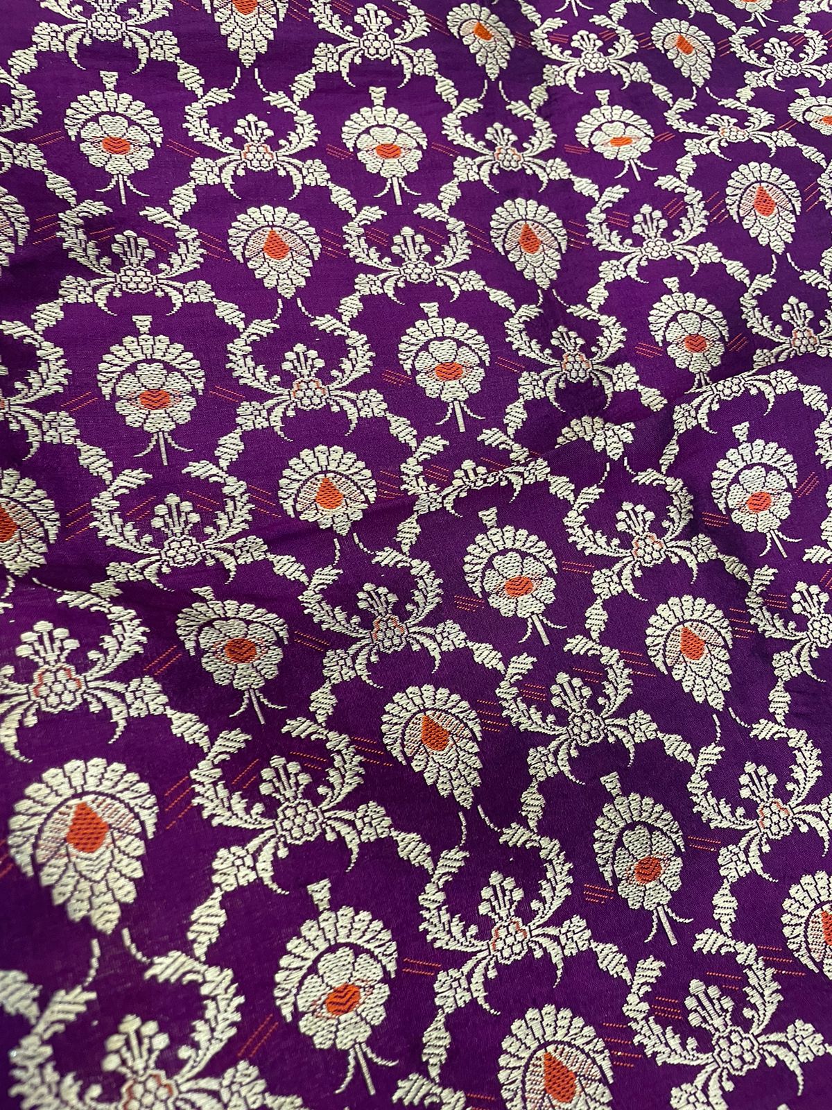 Jaya Purple Handwoven Pure Silk Banarasi Lehenga
