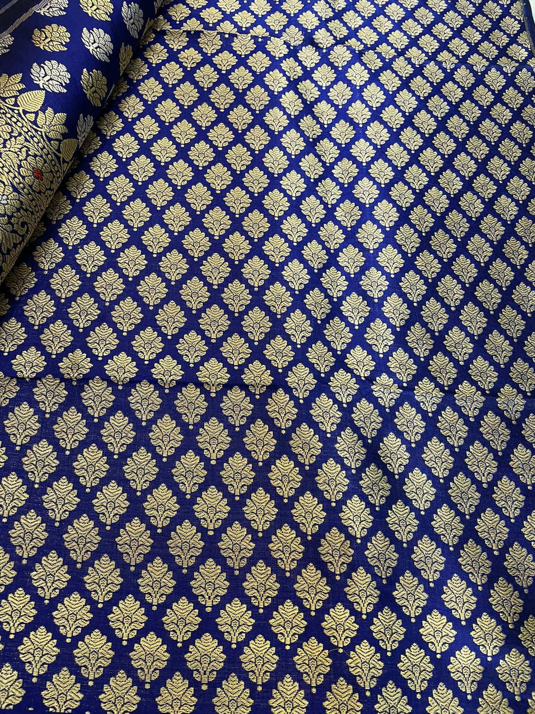 Rhea Blue Handwoven Pure Silk Banarasi Lehenga