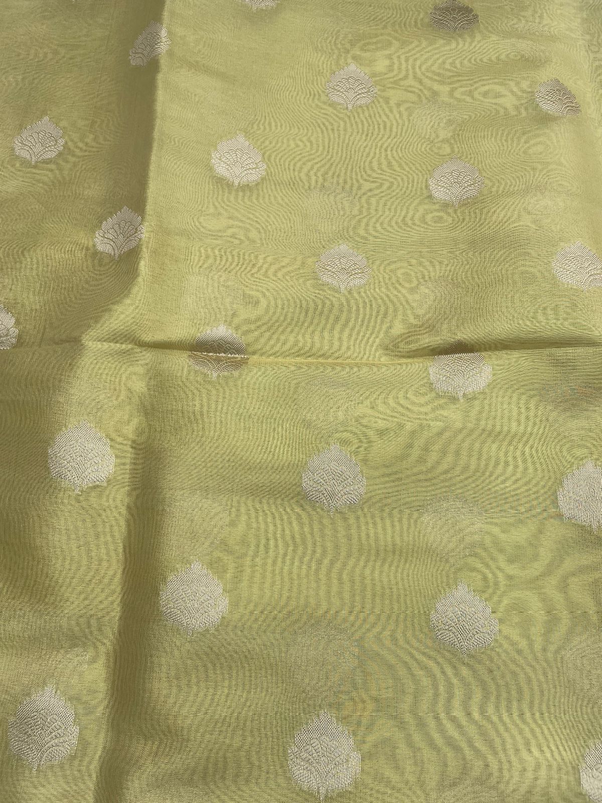 Yellow Butidar Tissue Silk Fabric