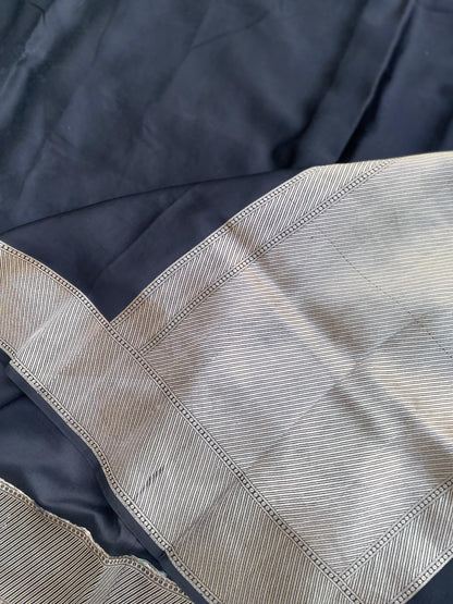 Black Handloom Satin Silk Banarasi Saree