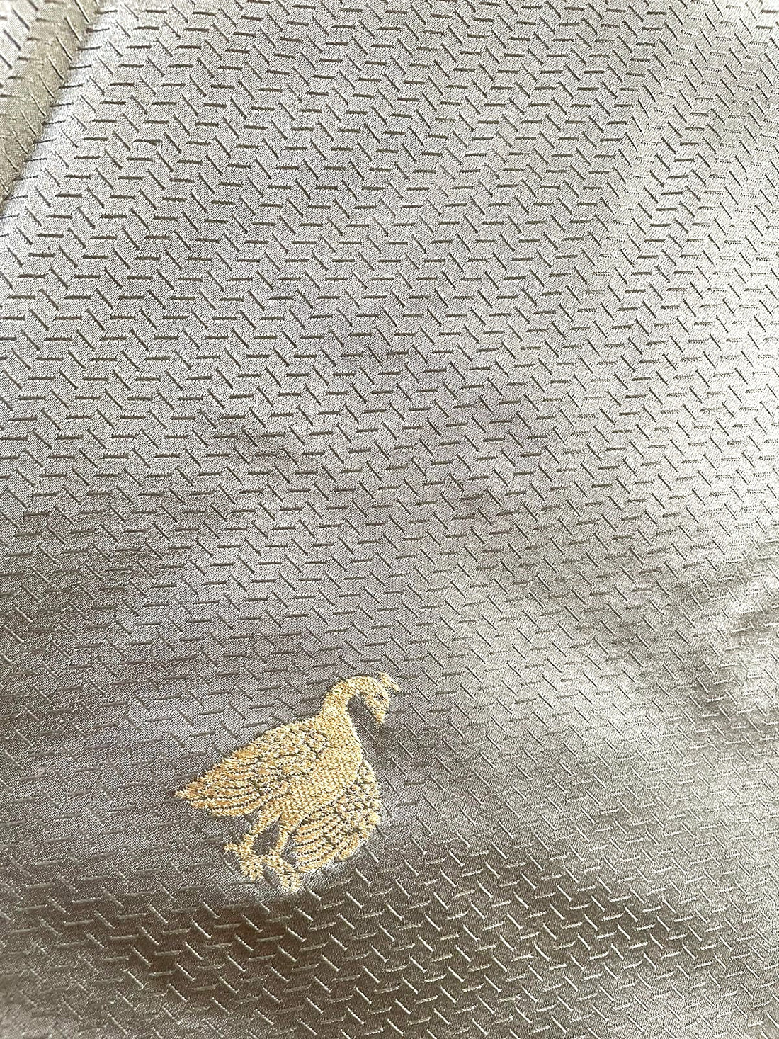 Grey Handwoven Pure Silk Fabric