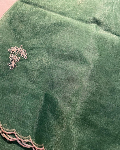 Unstitched Tussar Silk 3 Pc Digital Print Suit Fabric