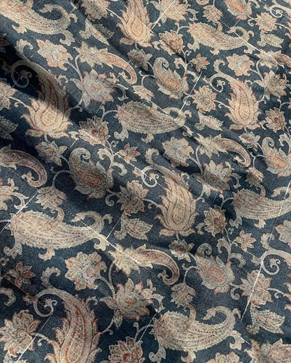 Unstitched Tussar Silk 3 Pc Digital Print Suit Fabric