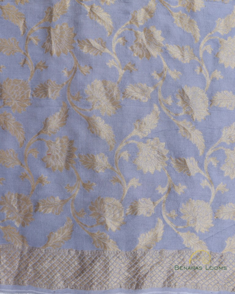 Gray Munga Silk Handwoven Banarasi Suit Set