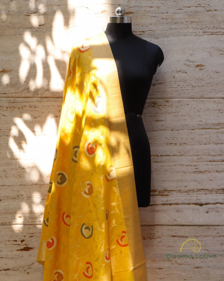 Blue Pure Munga Unstitched Banarasi Suit Set