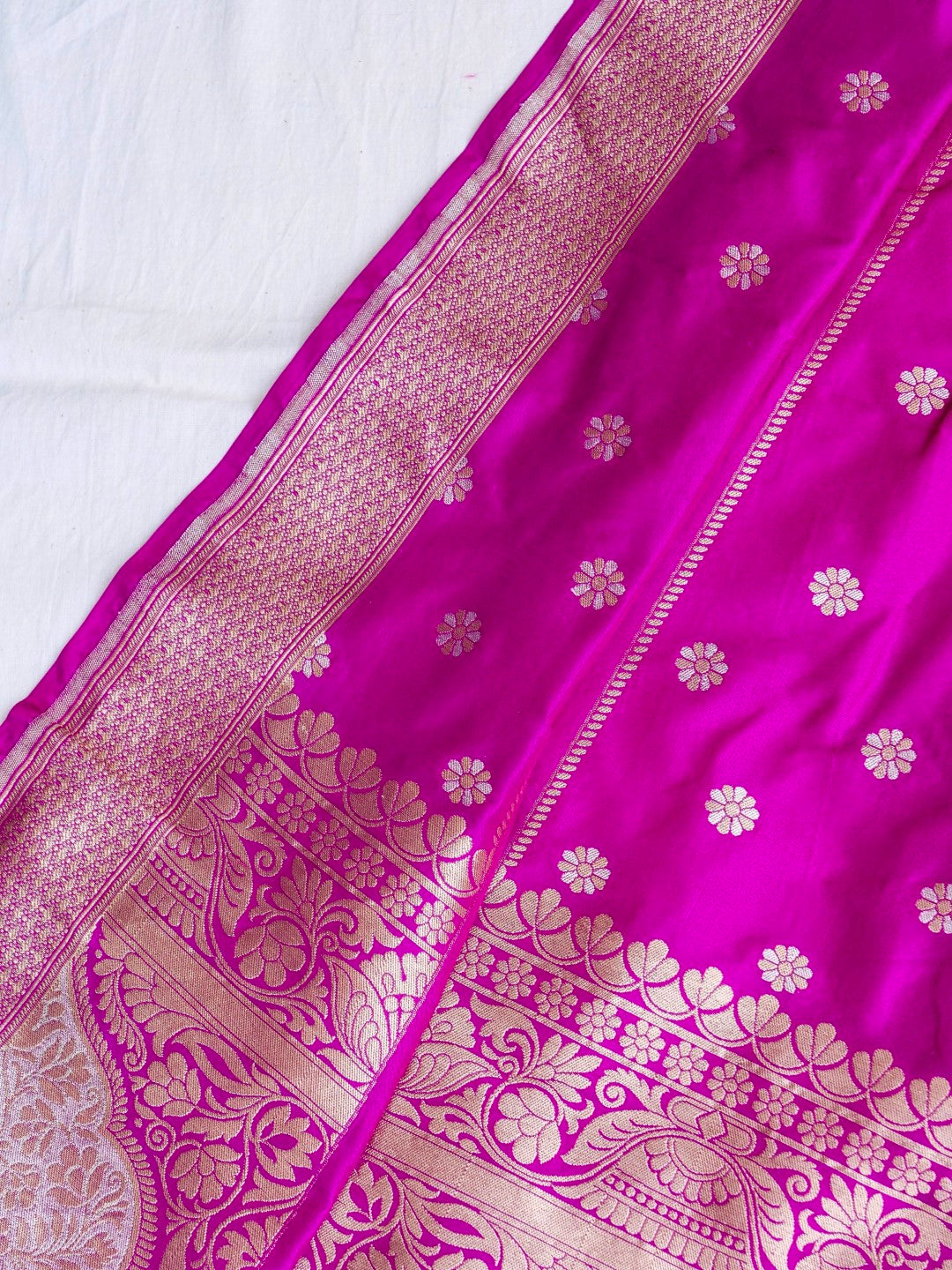 Nitya Purple Handwoven Pure Silk Mehrab Banarasi Lehenga