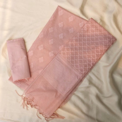 Pink Banarasi Cotton Suit Set