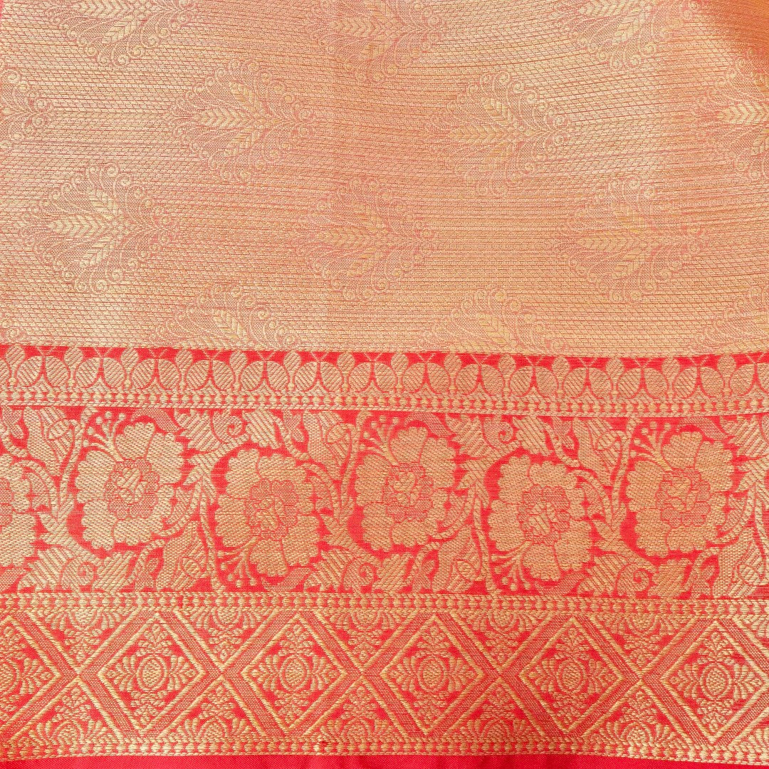 Kota Check Yellow Jaal Woven Banarasi Saree