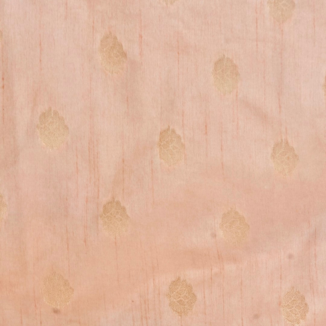 Millenial Pink Buti Organza Banarasi Saree with Meenakari