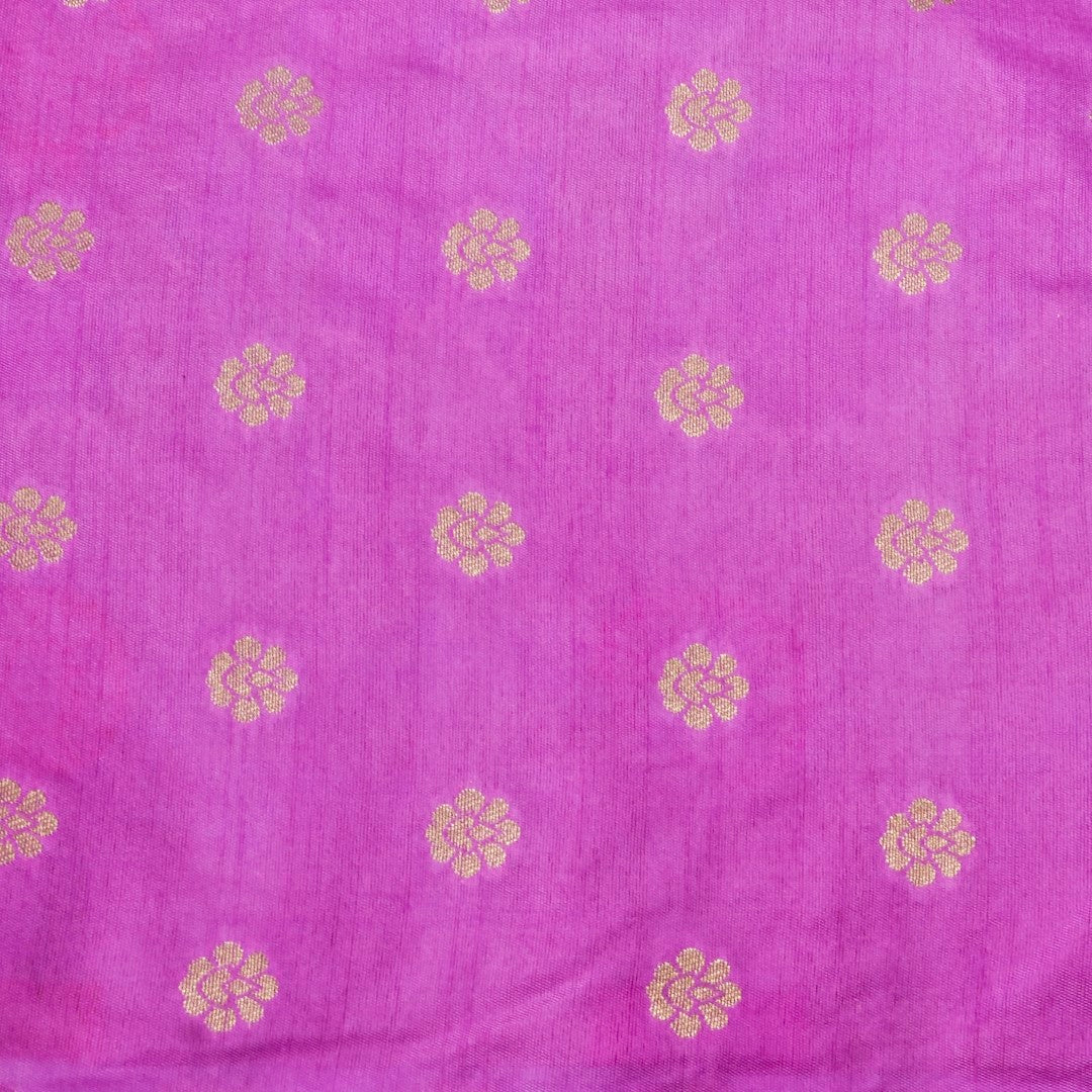 Lilac Meena Floral Jaal Organza Banarasi Saree with Meenakari Border