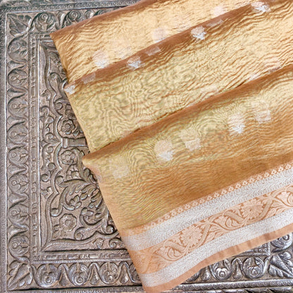 Gold Crush Tissue Butidar Banarasi Saree