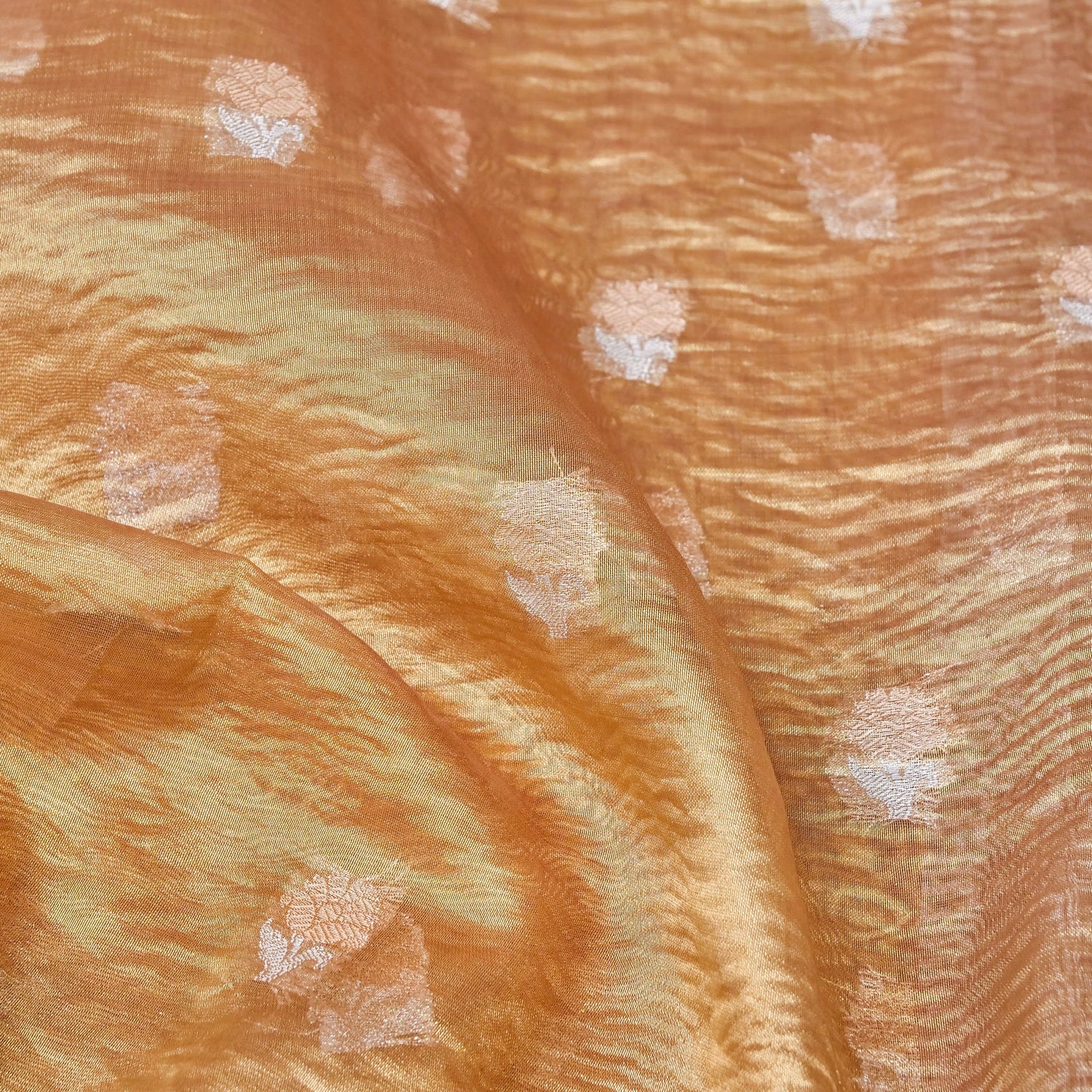 Gold Crush Tissue Butidar Banarasi Saree