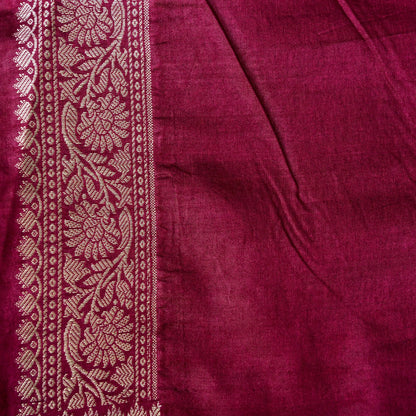 Grey Raw Mango Silk Meena Striped Saree