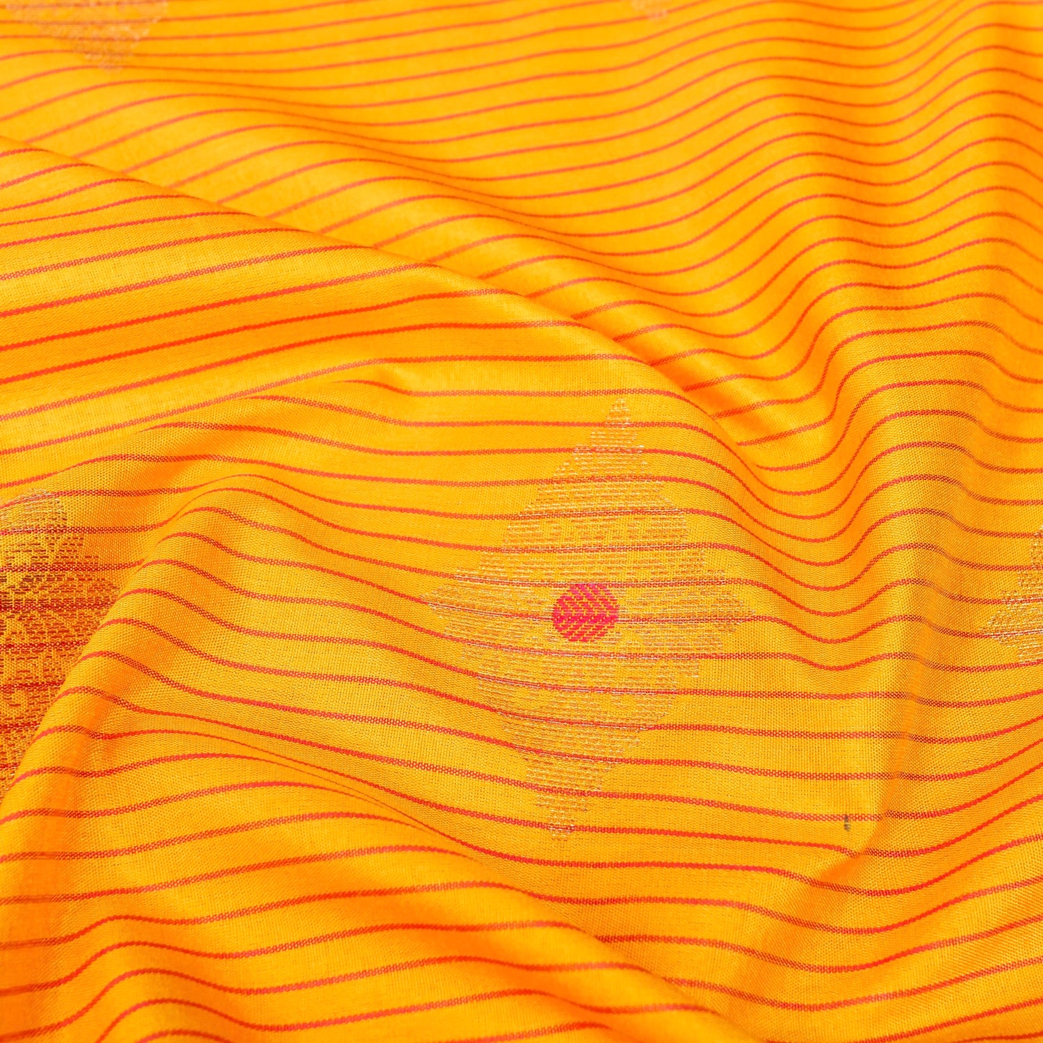 Yellow Banarasi Soft Silk Saree with Contrast Border
