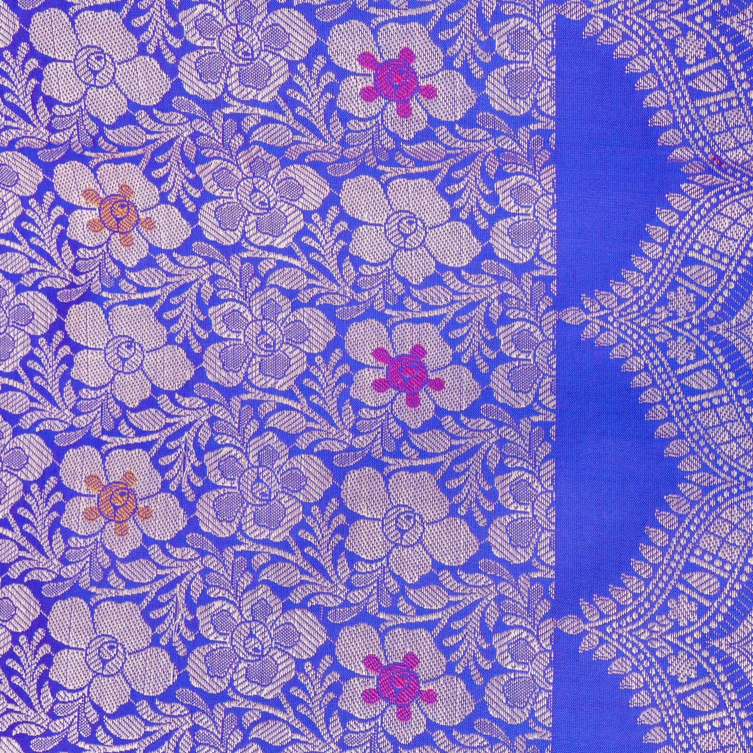 Lapis Blue Butidar Banarasi Saree with Meenakari