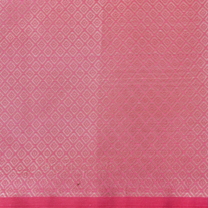 Light Pink Plain Silk Saree with Border and Pallu