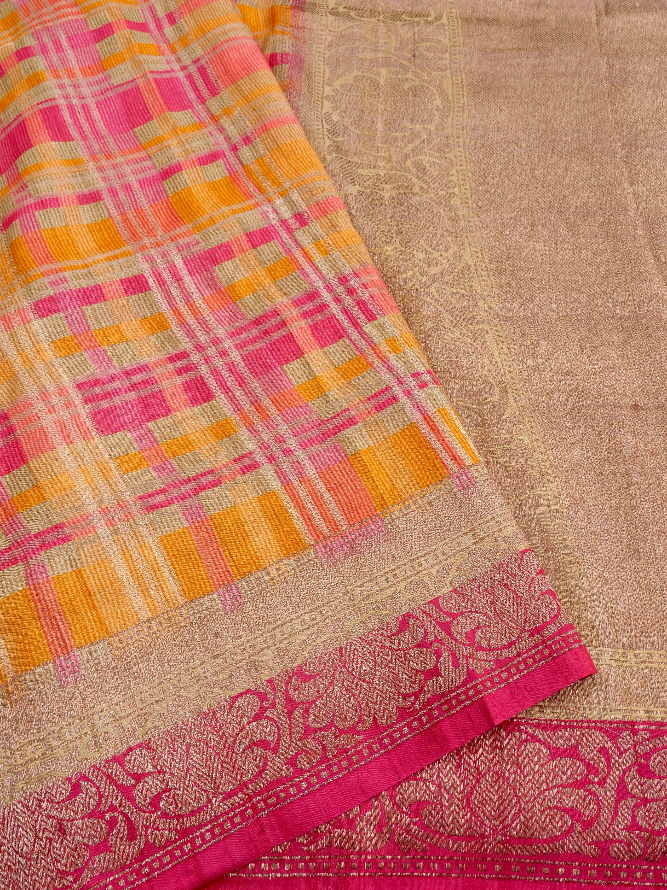 Rangkaat Handwoven Pure  Kataan Silk Banarasi Saree