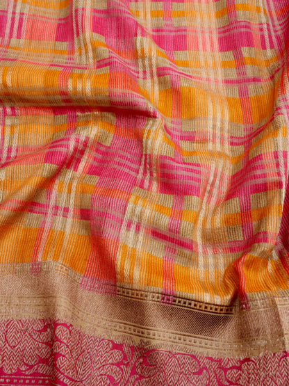 Rangkaat Handwoven Pure  Kataan Silk Banarasi Saree