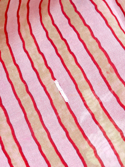 Red Pure Organza Saree with Hand Embroidry