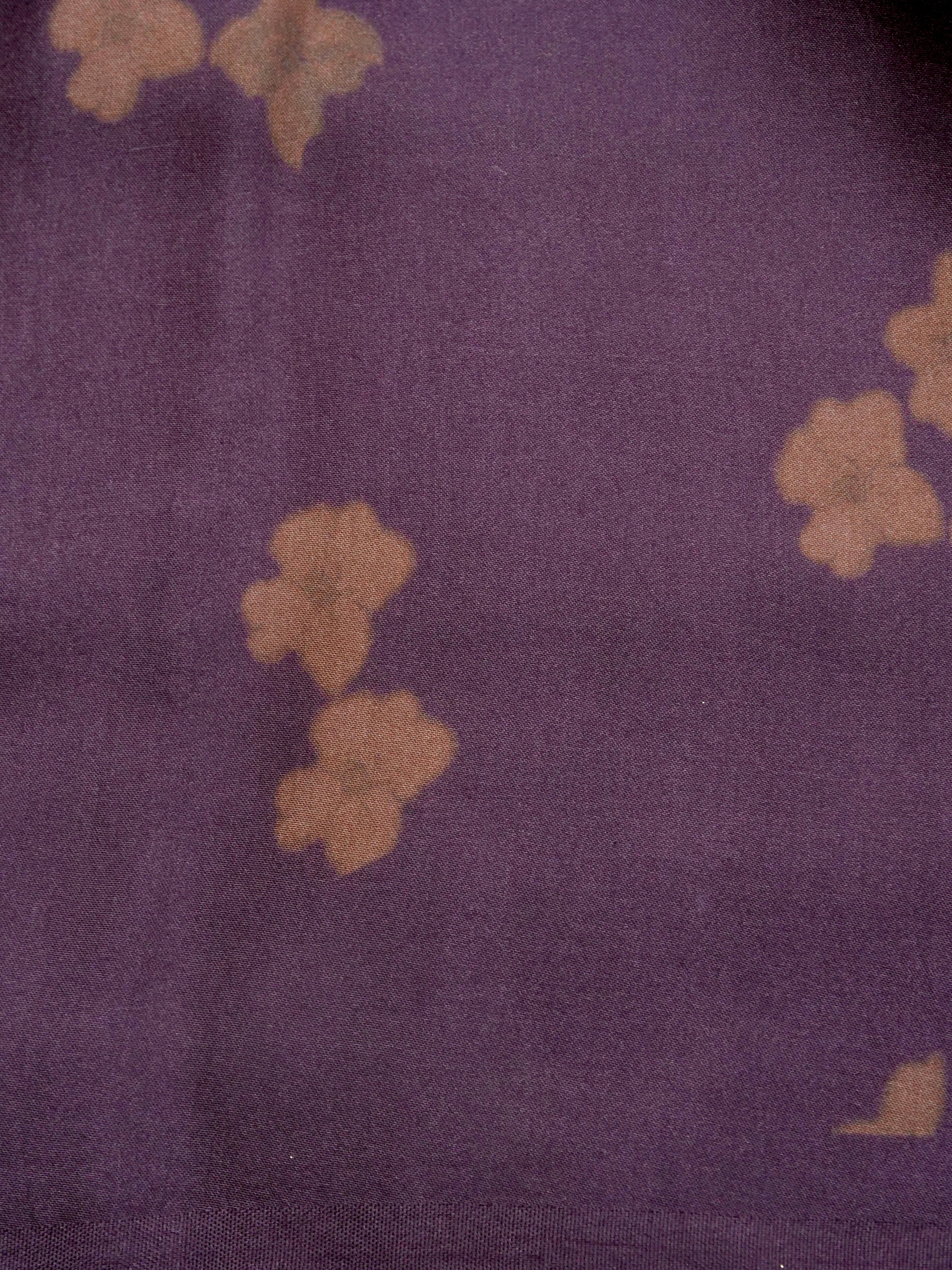 Wine Satin Organza Printed Half Half Saree