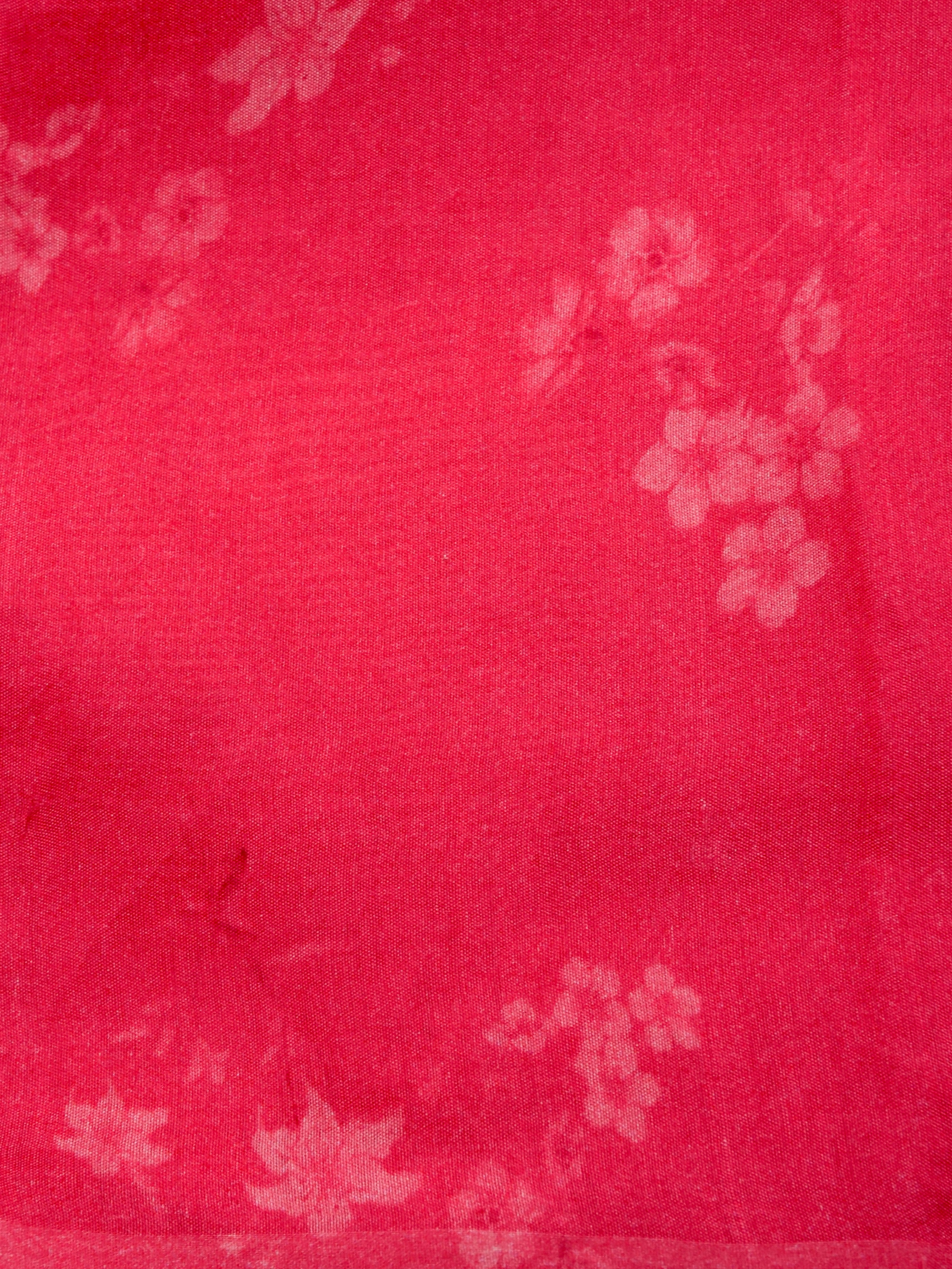 Pink Striped Tissue Chiniya Printed Saree