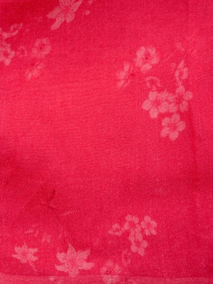 Pink Striped Tissue Chiniya Printed Saree