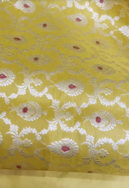 Vantara Yellow Handwoven Pure Silk Banarasi Lehenga