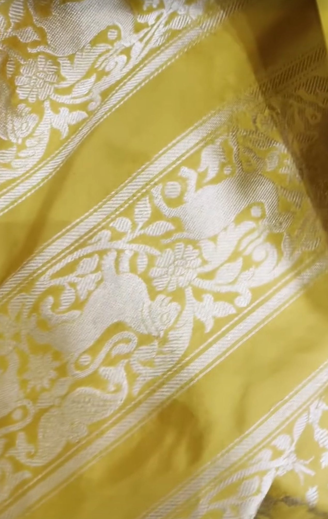 Vantara Yellow Handwoven Pure Silk Banarasi Lehenga