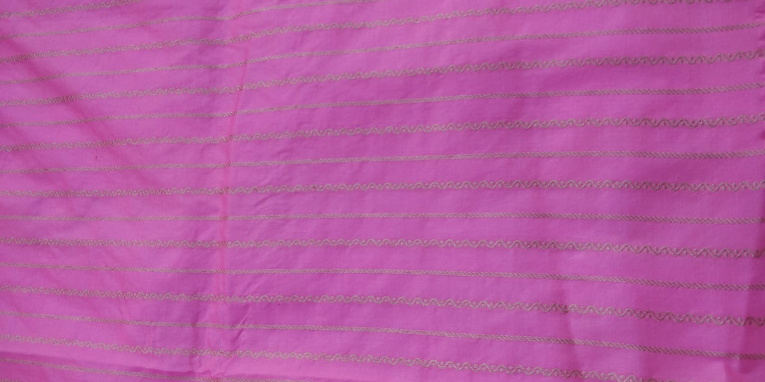 Pink Minakari Handwoven Pure Silk Banarasi Lehenga Panels