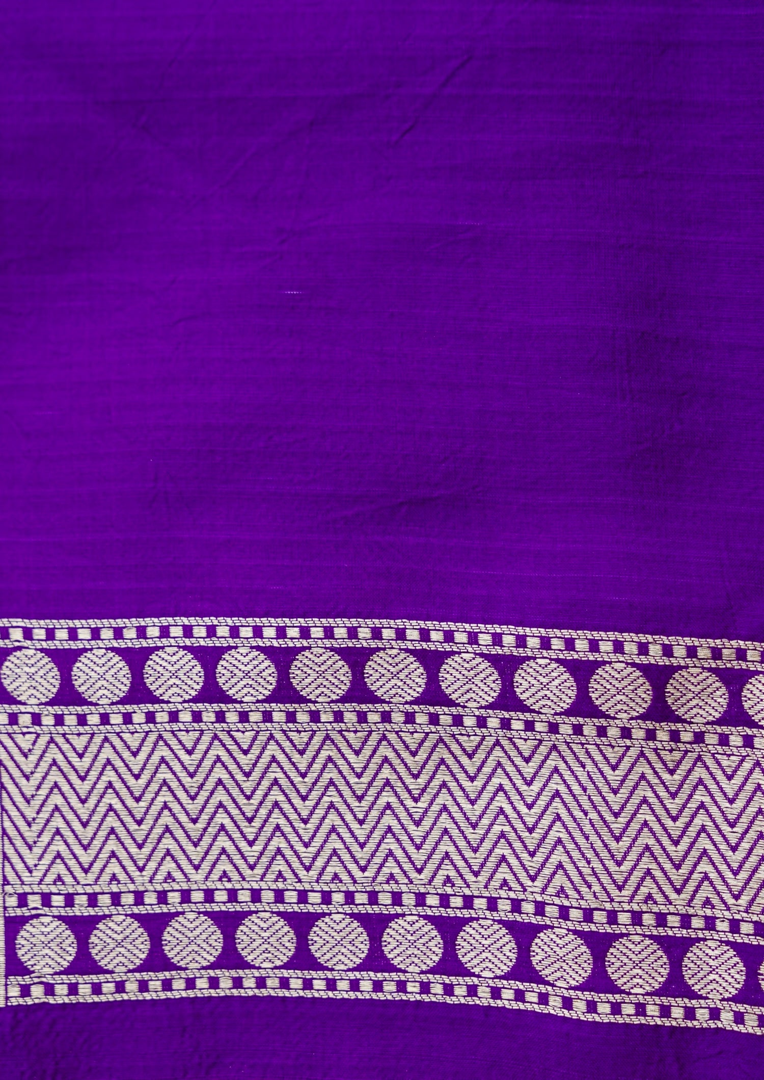 Purple Handwoven Pure Silk Banarasi Saree