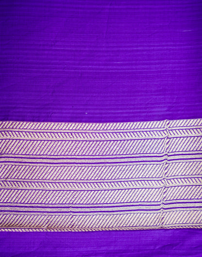 Purple Handwoven Pure Kataan Silk Banarasi Saree