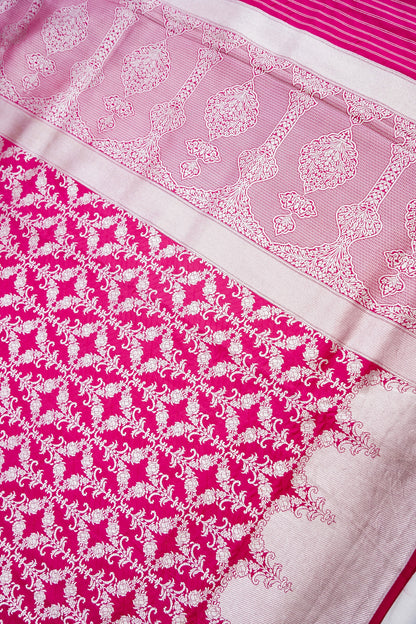 Red Handwoven Pure Silk Banarasi  Saree