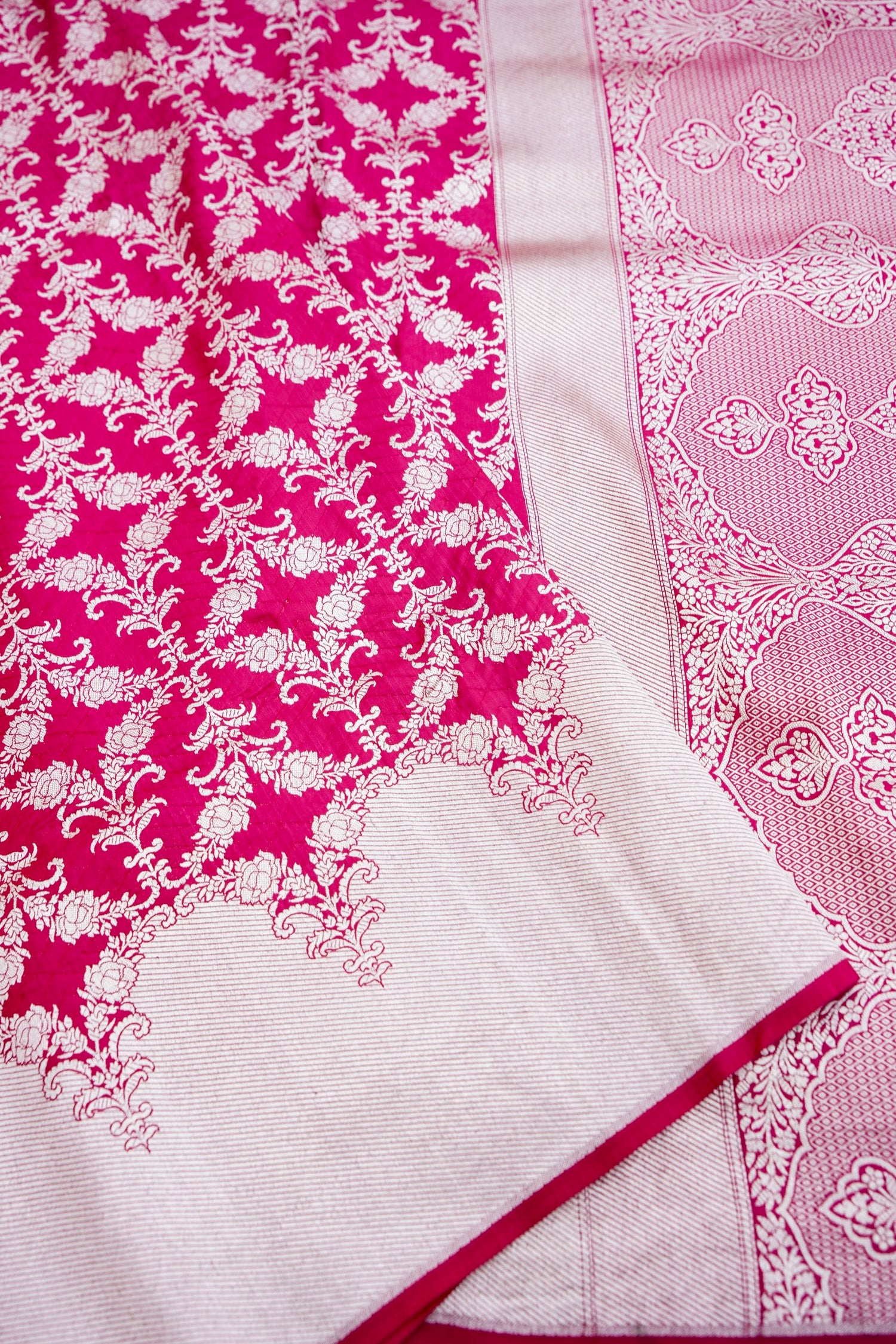 Red Handwoven Pure Silk Banarasi  Saree