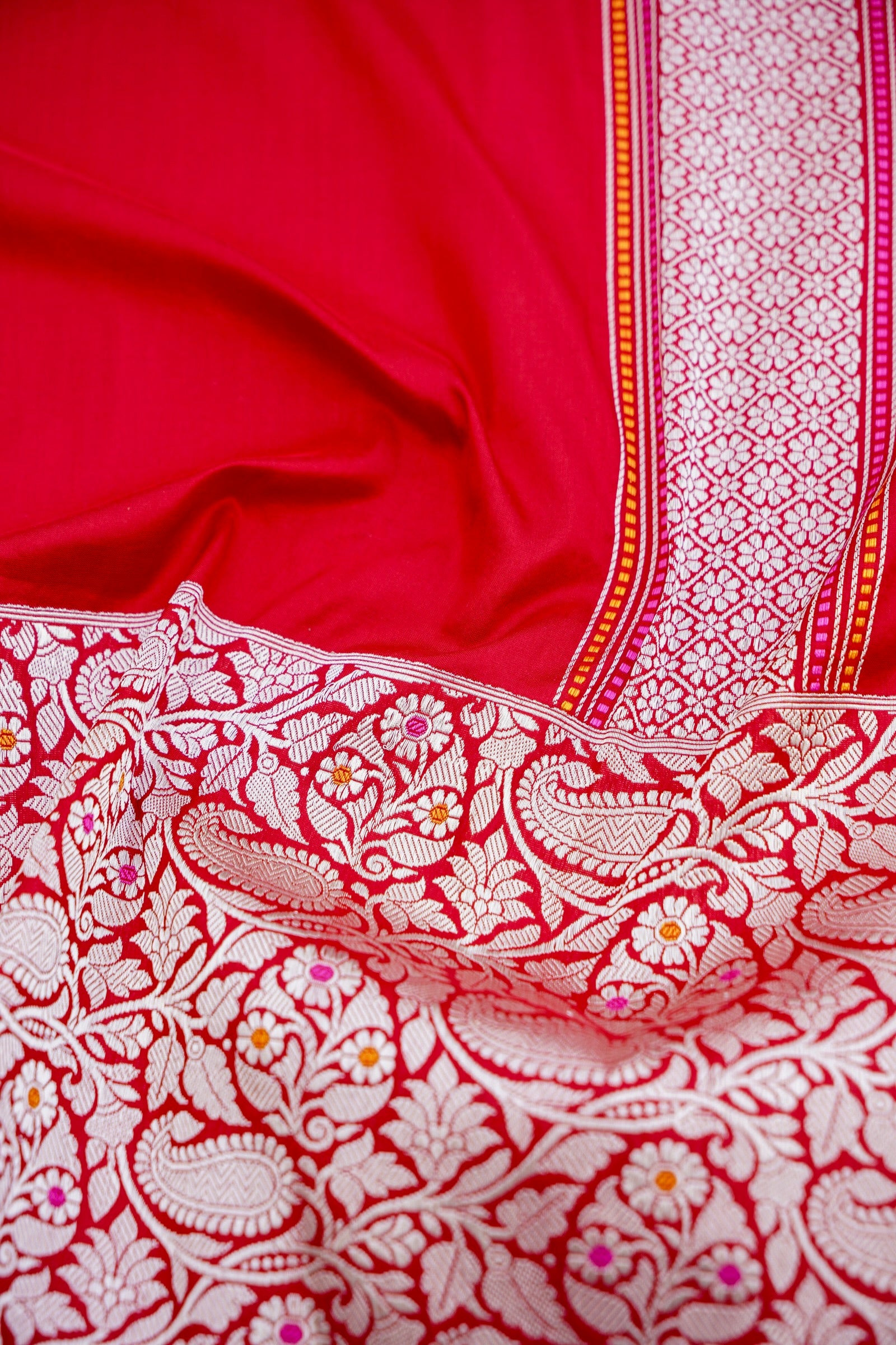 Red Handwoven Pure Silk Banarasi Saree