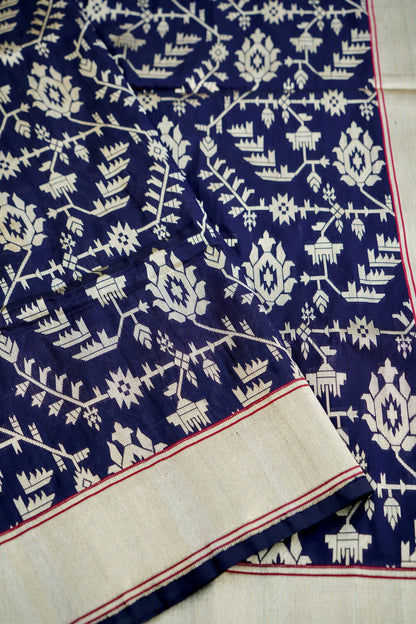 Black Handwoven Pure Kataan Silk Brocade Jaal Benarasi Saree