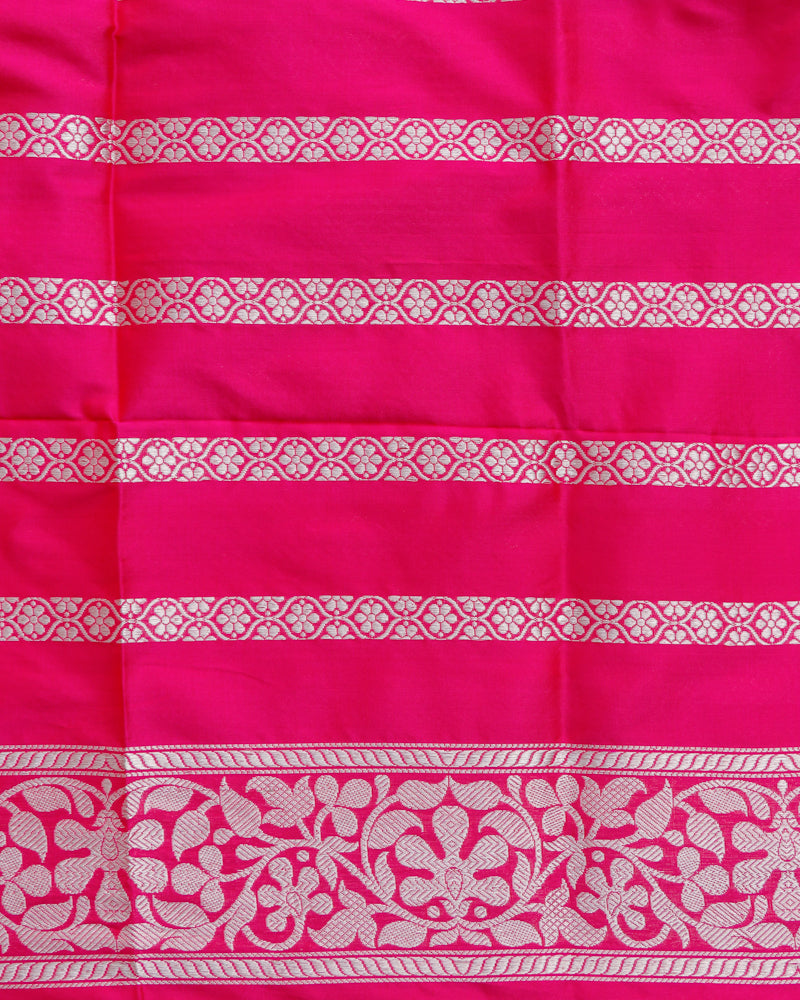 Pink Pure Kataan Silk Handloom Buti Banarasi Saree