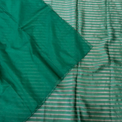Green Pure Silk Banarasi Tissue Unstitched Suit Fabric