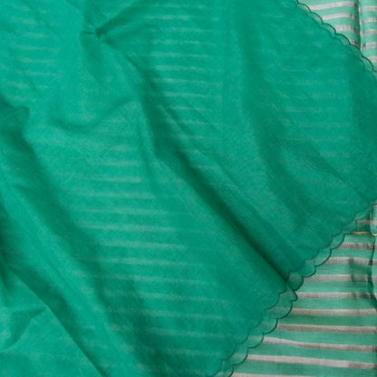 Green Pure Silk Banarasi Tissue Unstitched Suit Fabric