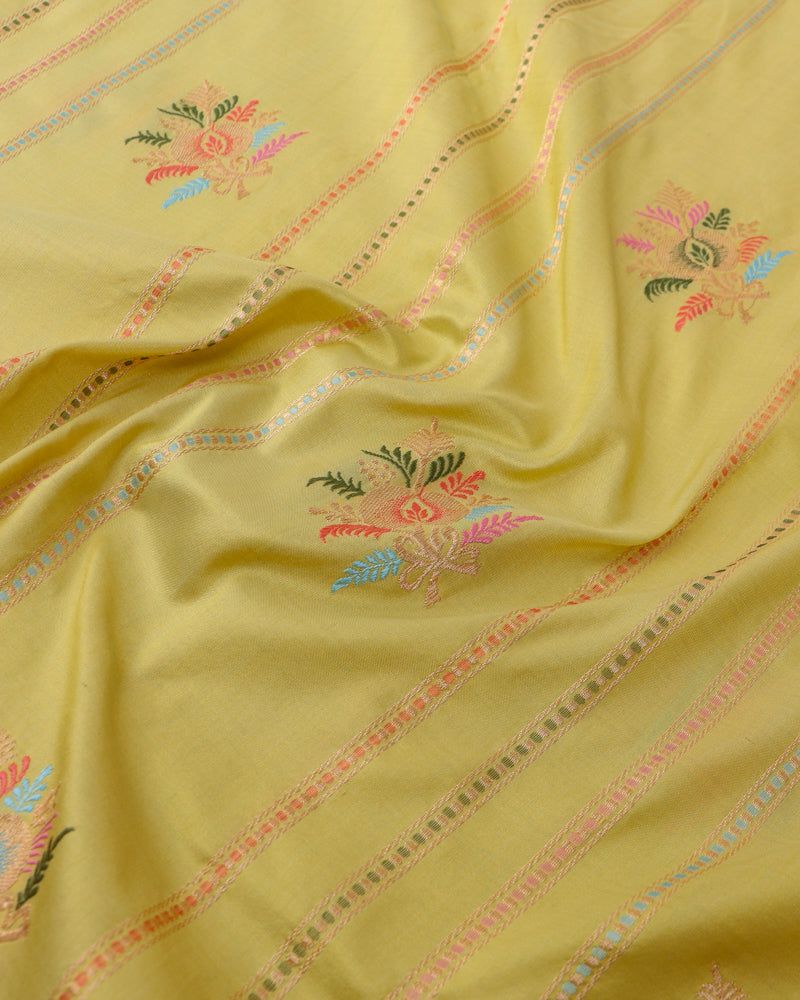 Pista Handwoven Pure Kataan Silk Banarasi Saree