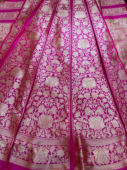Kamalini Handwoven Pure Silk Banarasi Lehenga Panels